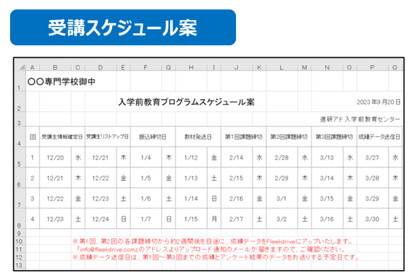 受講スケジュール案