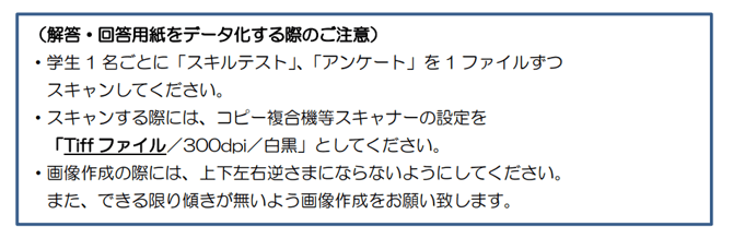 欠席者受検スキャン形式